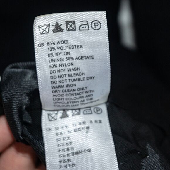 REISS Women's Wool PETRONE Pea Coat zip up in navy blue size Small - Picture 8 of 12